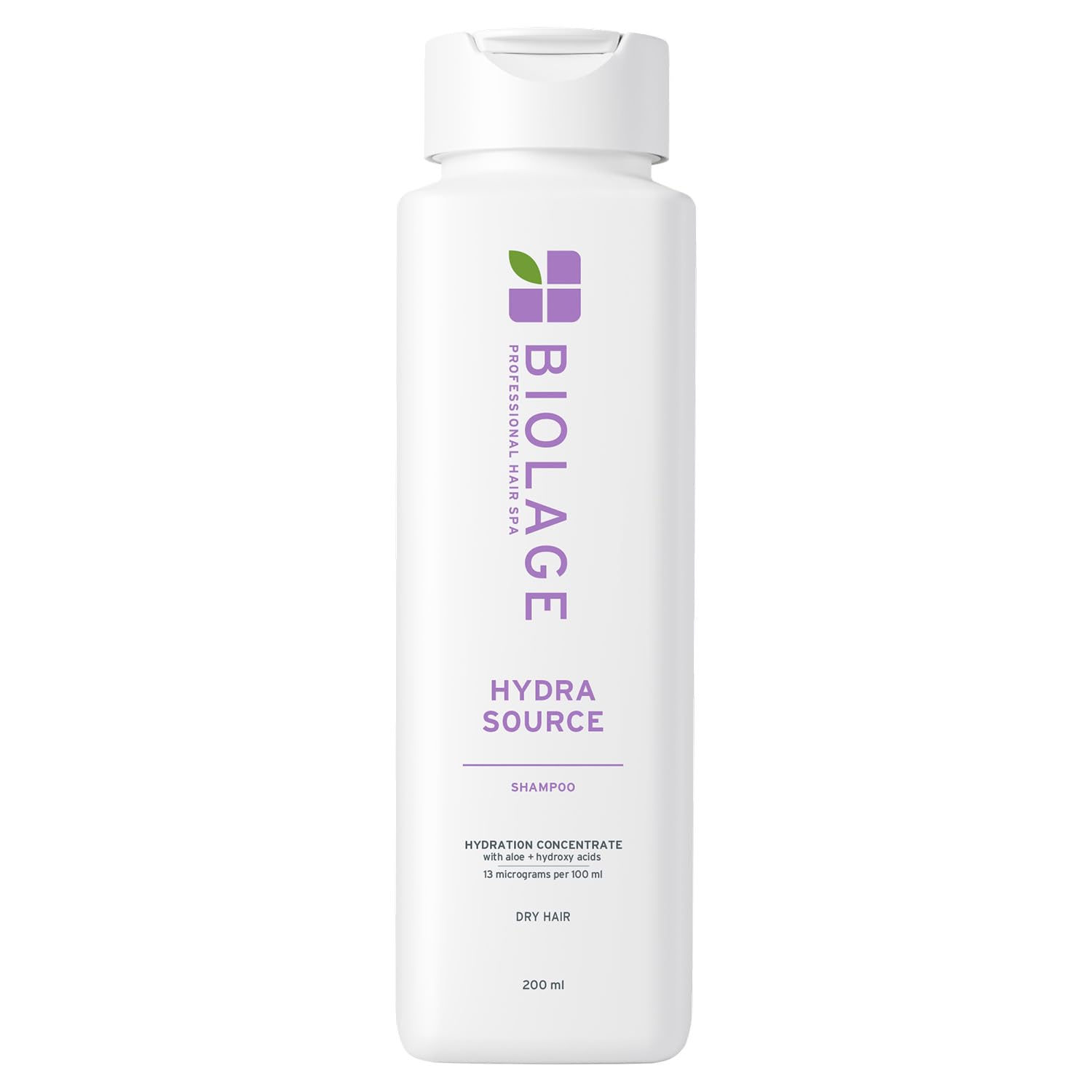 Biolage Hydrasource Shampoo for Dry Hair with Fermented Aloe and Hydroxy Acids; Provides Non-stop Source of Hydration; Intensive Hydrating Professional Salon Formula, 200ml - Image 2