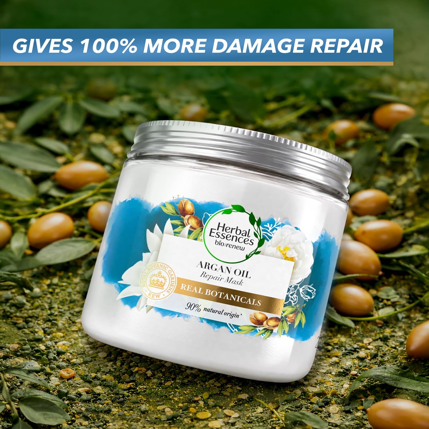 Herbal Essences, Argan Oil Hair Mask, 237Ml, For Dry, Damaged,Frizzy Hair|Paraben, Sulfates Free|For All Hair Types |Hair Mask For Men & Women, 1 Count - Image 3
